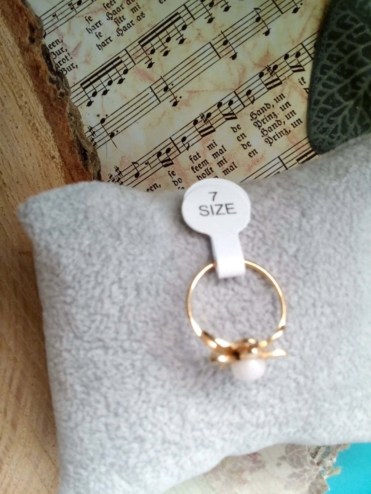 Bague fleur pierre de lune – photo 3